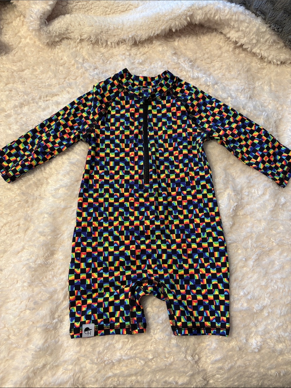 George Hats Baby Checked Rash Guard 18-24M